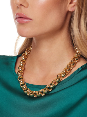 Gold Chain Necklace With Toggle Clasp