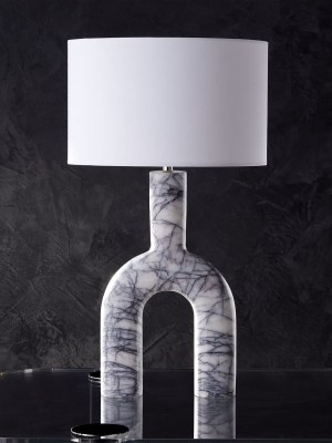 Tubular Marble Table Lamp