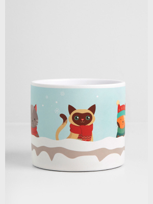 Chillin' Cats Ceramic Planter