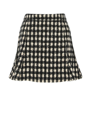 Chloé Checked Mini Skirt