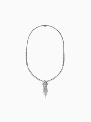 Effy Classique 14k White Gold Diamond Tassel Necklace, 3.71 Tcw