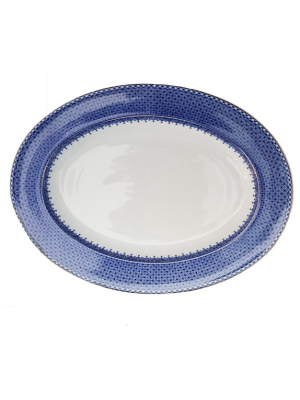 Mottahedeh Platter, Blue Lace