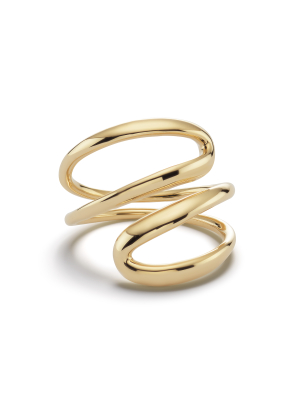 Molten Gold Looped Ring