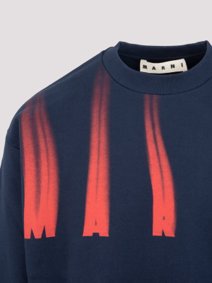 Marni Faded Logo Print Sweatshirt