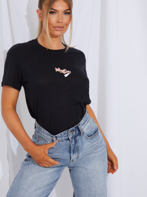 Black Not Your Babe Printed T Shirt