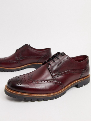 Base London Grundy Lace-up Shoes In Bordeaux Leather