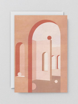 Terracotta Arches Art Card