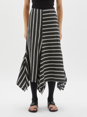 Stripe Linen Handkerchief Skirt