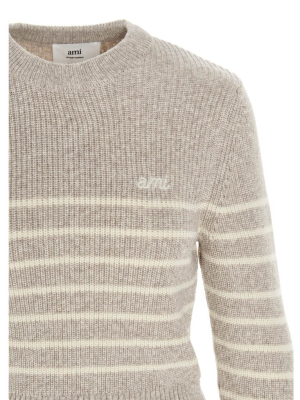 Ami Breton Striped Crewneck Jumper