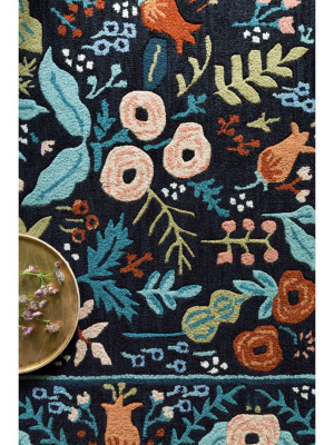 Loloi Rifle Paper Co. Les Fleurs Rug - Black