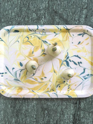 Yellow Swirl Lunch Tray By Studio Formata