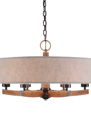 Woodall 6 Light Drum Chandelier