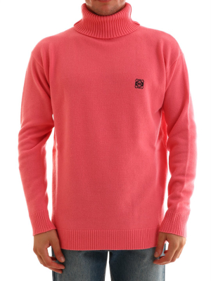 Loewe Logo Embroidered Turtleneck Jumper