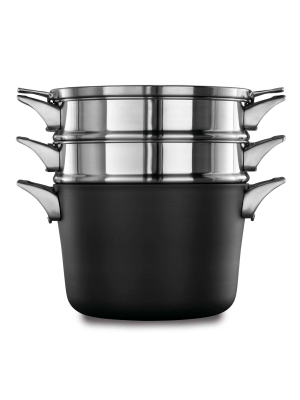 Calphalon Premier 8qt Hard Anodized Nonstick Space Saving Multi-pot With Cover