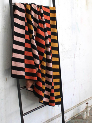 Happy Habitat Lanai Throw - Black / Terracotta / Blush / Gold