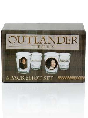 Surreal Entertainment Outlander Collectibles Jamie And Claire Fraser Shot Glasses | Collectors Edition