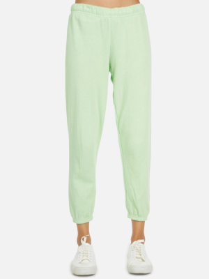 Nate Le Neon Green Crop Sweatpant