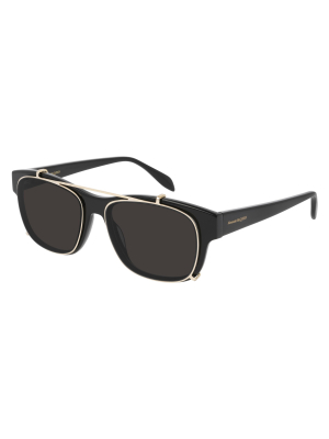 Alexander Mcqueen Eyewear Clip-on Lens Glasses