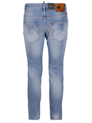 Dsquared2 Mid Rise Straight Leg Jeans