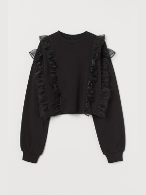 Ruffled Sweatshirt