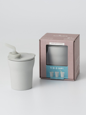 1-2-3 Sip! Pla Sippy Cup - Dove Grey