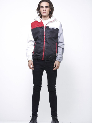 Bogo - Men's Color Block Hoodie/zip Front Jacket