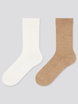 Women Heattech Pique Socks (2 Pairs)