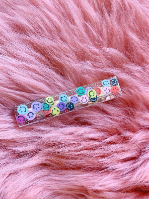 Mina Hair Clip: Rainbow Smiles