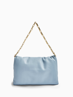 Blue Chain Clutch Bag