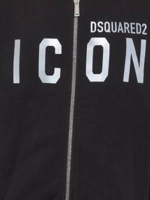 Dsquared2 Icon Printed Zip-up Hoodie