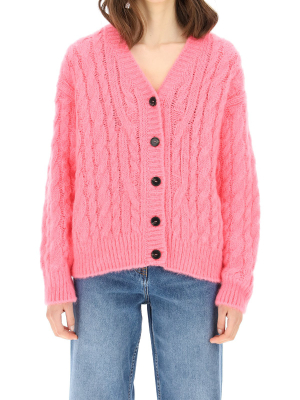 Msgm V-neck Knitted Cardigan