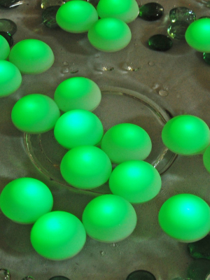 12ct Battery Operated Floating Blimp Led Lights Green