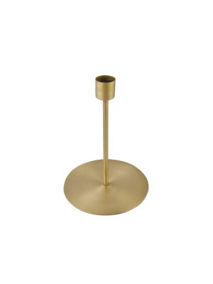 Tall Taper Candle Holder Gold