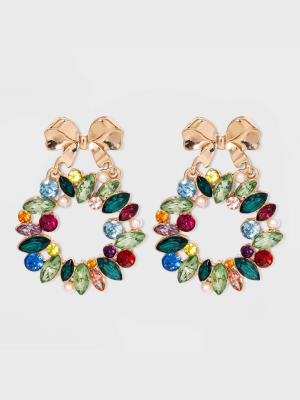 Sugarfix By Baublebar Crystal Wreath Drop Earrings