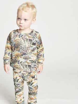 Munsterkids Infant Boa Crew Sweatshirt - Jungle Tigers