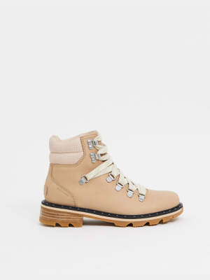 Sorel Lennox Hiker Boots In Beige