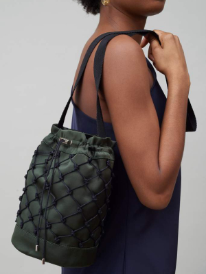 Rede Knotted Bucket Bag - Forest