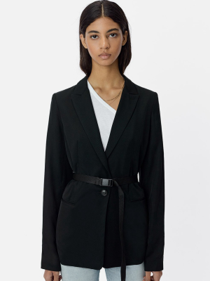 Belted Blazer / Black