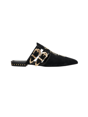 Buckle Slipper Luxe Black