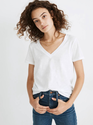 Whisper Cotton V-neck Tee