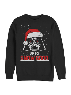 Men's Star Wars Christmas Vader Snow Good Sweatshirt