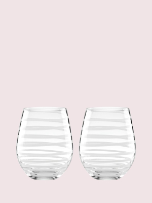 Charlotte Street Stemless Wine Glass Pair