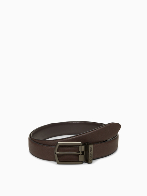 Saffiano Leather Dress Belt