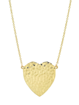 Hammered Heart Pendant Necklace