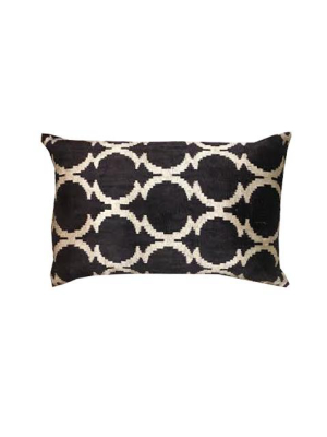 Velvet Pillow | Black/white