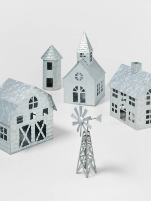 Galvanized Church Decorative Figurine Sliver - Wondershop™