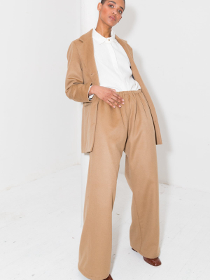 Sand Cashmere Wool Judo Pants