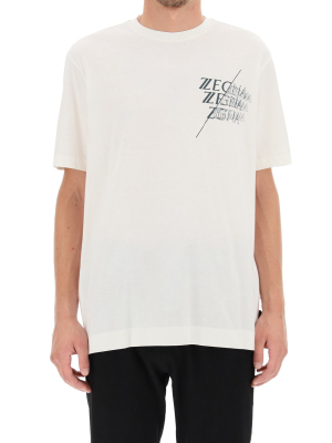 Z Zegna Logo Crewneck T-shirt