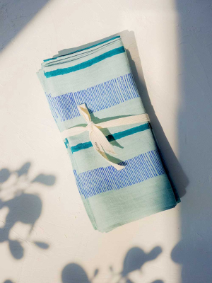 Indu Block-printed Linen Napkin, Set Of 4