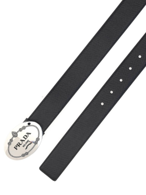 Prada Logo Buckle Belt